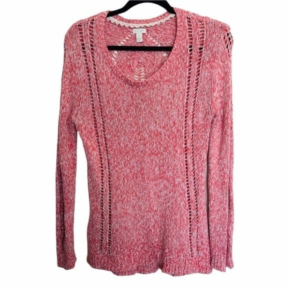 Hinge Crochet Knit Sweater Size XS